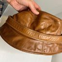 Coach  Vintage Leather Bucket Hat Size Small Black Photo 5