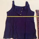 Marshalls Navy button linen tank top Photo 3