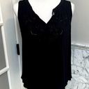 Cupcakes and Cashmere  Sleeveless Black Blouse/Tank Small Photo 0