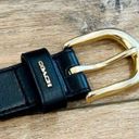 Coach Black Brown Leather Belt with Gold-toned Hardware, Size Medium Photo 1