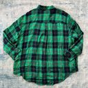 Style & Co Plus Size Boyfriend Sparkle Emerald Green Plaid Button Down 3X Photo 1