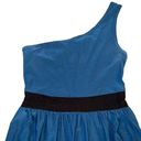 Bebop Womens One Shoulder Dress Short Empire Waist Blue Black Stretchy Large Photo 1