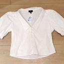 The Vintage Shop NWT! White Vintage Look Puffy Sleeves Crop Top Photo 1