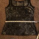 Travel by Tribal dark grey paisley lace trim tank top size XS Gray Photo 11