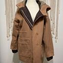 BCBG Maxazria | Tan Wool Blend Faux Fur Hooded Coat Photo 0