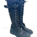 Harley Davidson  Black Savannah Suede Leather Knee High Boots Size 6 Photo 1