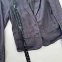 Anthropologie HEI HEI  Blazer Jacket Delanie Gray Plaid Cotton Collared Size 4 Photo 11