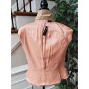 Dana Buchman  Womens Beige Striped 100% Cotton Single Breasted Blazer Jacket 12 Photo 9