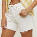 Reformation  Jesse Relaxed Jean Shorts in Vintage White Frayed Hem Size 24 Photo 0