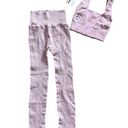 Free People Movement NWT  Good Karma Tile Textured Set XS/SM Lilac Athletic Gym Photo 1