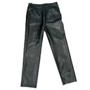 Wilfred  Aritzia Melina Black High Rise Straight Leg Vegan Leather Pants size 12 Photo 2