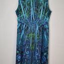 Apt. 9 Casual blue paisley design stretchy sleeveless beach/sundress by  sz small Photo 9