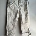 DKNY  Crop Cream Stretch Jeans Size 5 Photo 0