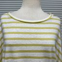 Cupcakes and Cashmere S //  Yellow Stripe Linen Blend Flutter Sleeves Top Photo 1