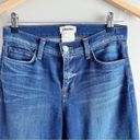 L'Agence L’Agence Mid-Rise Cropped Tapered Leg Distressed Jeans in Blue Denim, Size 24 Photo 1