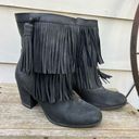 Ralph Lauren Denim&Supply Mina black Leather Fringe Tassel boots 11B Size 11 Photo 2