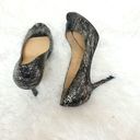 Enzo Angiolini  Silver&Black Snakeskin Pumps size 9.5 Photo 5