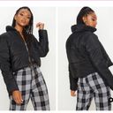 Black puffer bomber jacket Photo 1