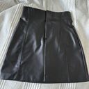 ZARA Black Leather Mini Skirt Photo 0