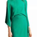 Halston Heritage Cape slit sleeve boatneck fitted open back crepe dress Photo 0