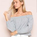 Brandy Melville  Theia Off The Shoulder Striped Top S Photo 1