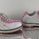 Brunswick Y2K White Bubblegum Pink Quilted Lace Up Casual Bowler Oxford Sneakers Photo 2