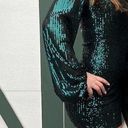 Lucy in the Sky Green Sequin Sparkly Homecoming Dress Photo 2