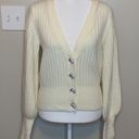 Intermix  Ella Jewel Cardigan Wool Ivory 
Sweater Size Small Photo 2