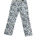 Ralph Lauren LAUREN  Indigo Multi Floral Modern Straight Ankle Cropped Denim Jean Photo 4