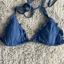 Aerie Two Piece Coquine Textured Floral Swimsuit Bikini Blue Size S Crochet Lace Photo 5