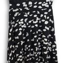 New York And Company  Black White Leaf Print Polka Dot Short Sleeve Mini Dress Photo 3