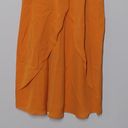 ALC Frank ALC Highneck Shane Dress Shift Orange Mini Halter Sleeveless Ruffle Layer Silk 8 Photo 3