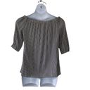 Beach Lunch Lounge Grey Off Shoulder Striped Blouse size medium Photo 9