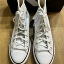 Converse  Chuck Taylor All Star Lift Platform Leather High Top White Size 8 Photo 7