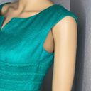 Kay Unger Peplum Silk Aqua Green Dress Size 4 Photo 3