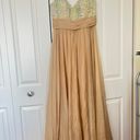 La Femme Sequined Nude Prom Dress Photo 2