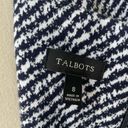 Talbots  Textured Stripe Ponte Sheath Dress Navy Blue S Photo 6