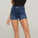 Good American  Cut Off Raw Hem High Rise Blue 464 Short 25 Photo 0