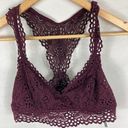 Aerie  Purple Lace Racerback Bralette Size Large Photo 0