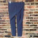 Eliane Rose  Navy Blue White Polka Dot Skinny Leg Flat Front Pants Women's Size 6 Photo 6