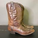 Laredo  Western Cowboy Boots Vintage Brown Leather Womens Sz 10 Round Toe Cowgirl Photo 11