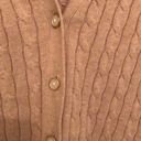 Lands'End  NUDE CABLE KNIT BUTTON DOWN CARDIGAN Photo 2