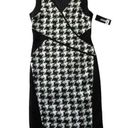 DKNY NWT  Houndstooth Cross Front Panel Colorblock Sleeveless Sheath Dress 8 $395 Photo 0