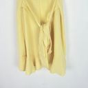 Lucy in the Sky  Wrap Ruffle Dress in Yellow Pebble Crepe Size Small S EUC Photo 9