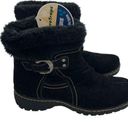 Baretraps NWT Bare Traps Breesen Black Leather Water Repel Faux Fur Zip Up Boots Size 8 Photo 0