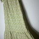 Rails Skylar Revolve Dress Green Posies Cotton Gauze Midi Ruffle Linen Dress size XS cottage Photo 3