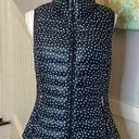 Tommy Hilfiger  Womens Puffer Vest packable Size small Navy Polkadot Quilted Photo 0