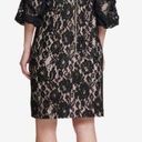 DKNY  Lace Ruched 3/4 Sleeve Cocktail Dress Black 4 Photo 1