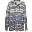 Free Planet  Cream Blue Coral Aztec Baja Pullover Hoodie Women’s Size Large Photo 0