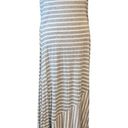 Krass&co NY& grey & white striped sleeveless asymmetrical maxi dress 👗 GUC Photo 1